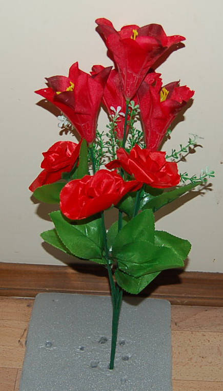 

М-200 Роза+лилия 7 голов 40х12 см