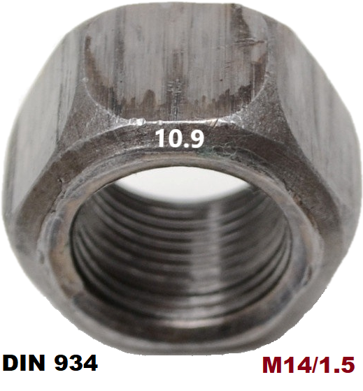 

М14/1.5мм Гайка шестигранная Мелкая резьба Каленая 10.9 (DIN 934)