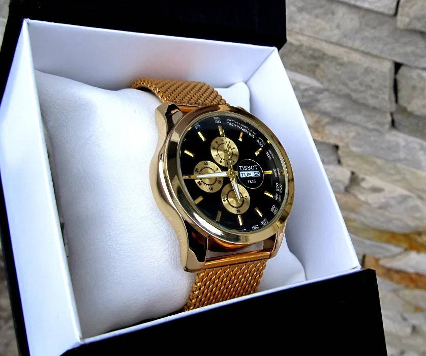 

Суперкрутые мужские кварцевые часы золотой цвет Чоловічий годинник Лучший подарок