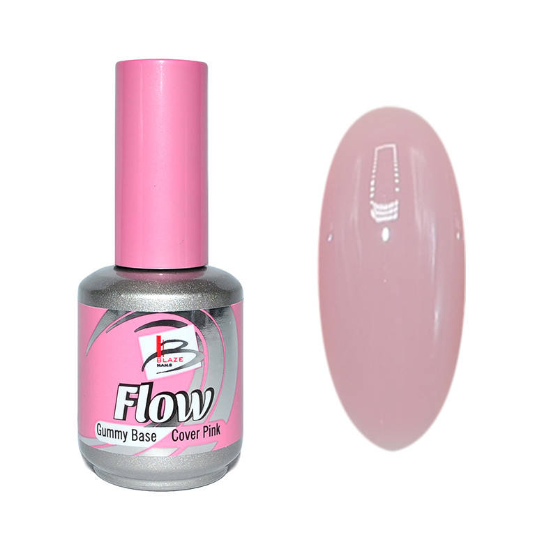 

BLAZE Flow Gummy Base, Cover Pink - Камуфлирующая база для гель-лака 15 мл