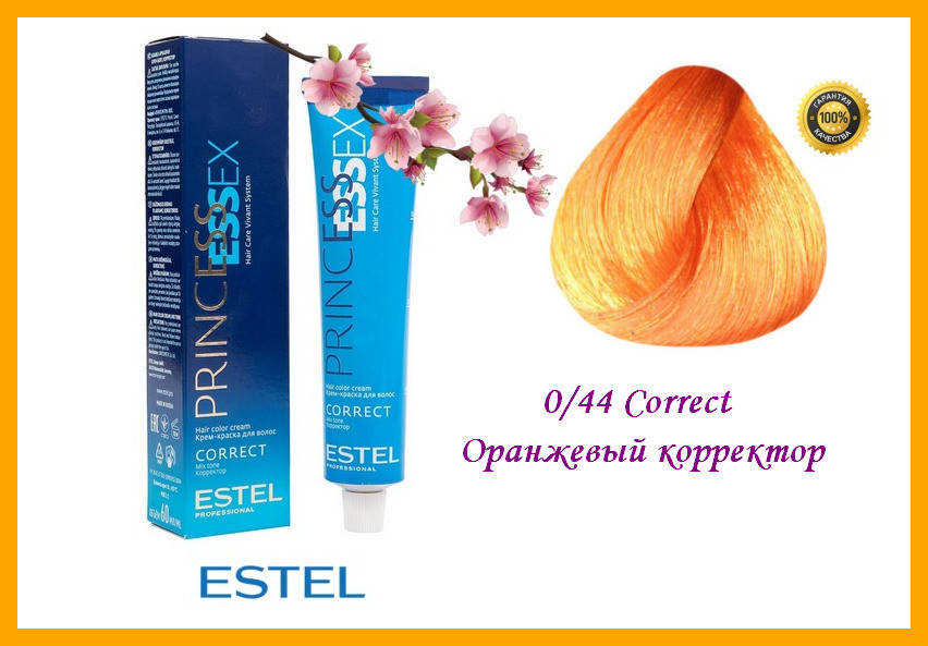 

Стойкая крем-краска Estel Essex Correct 0/44 Оранжевый корректор 60 мл,