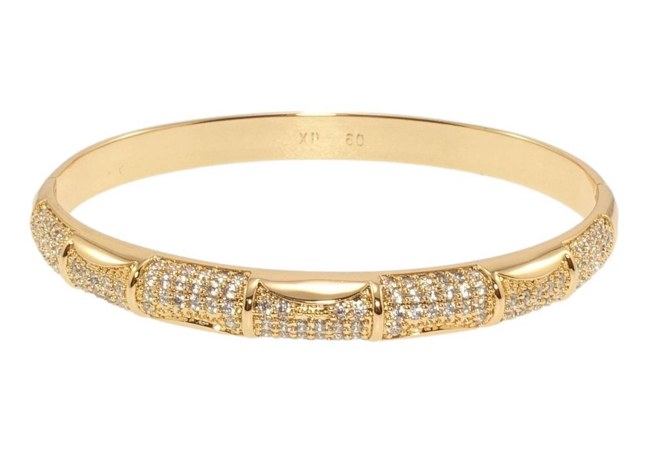 

Браслет Xuping Позолота 18K "Декоративный орнамент инкрустацией цирконием" ø 6см