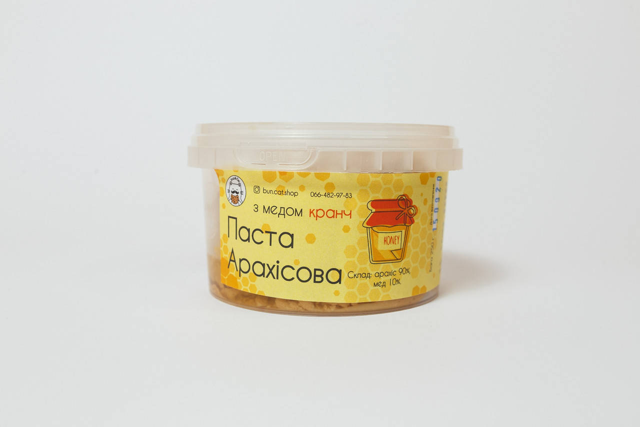 

Арахисовая паста с медом кранч 250 грамм