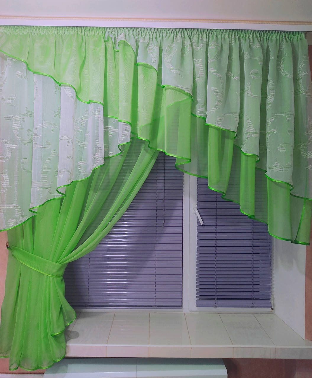 

Занавеска с одной шторкой "Милана", Салатовый