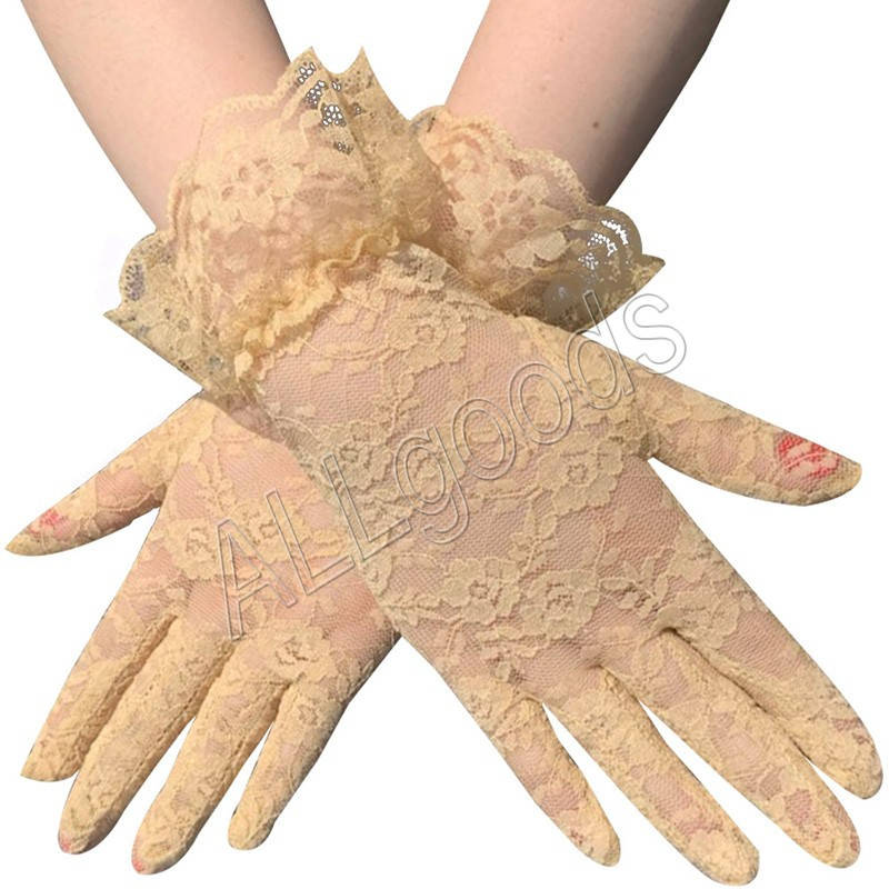 

Перчатки кружевные закрытые Бежевые (p410beige), Бежевый