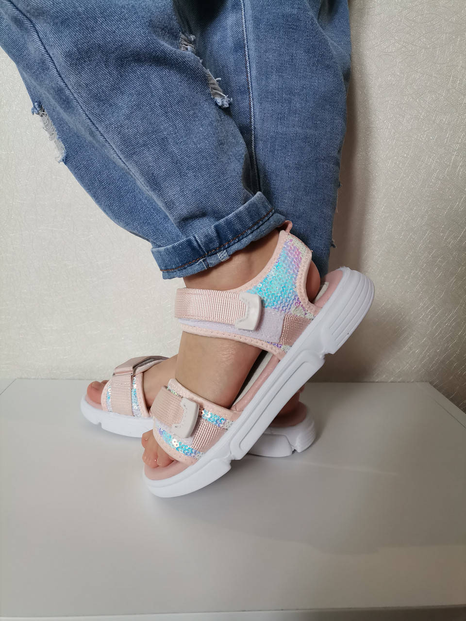 

Детские босоножки для девочки С.Луч светло розового цвета, Розовый