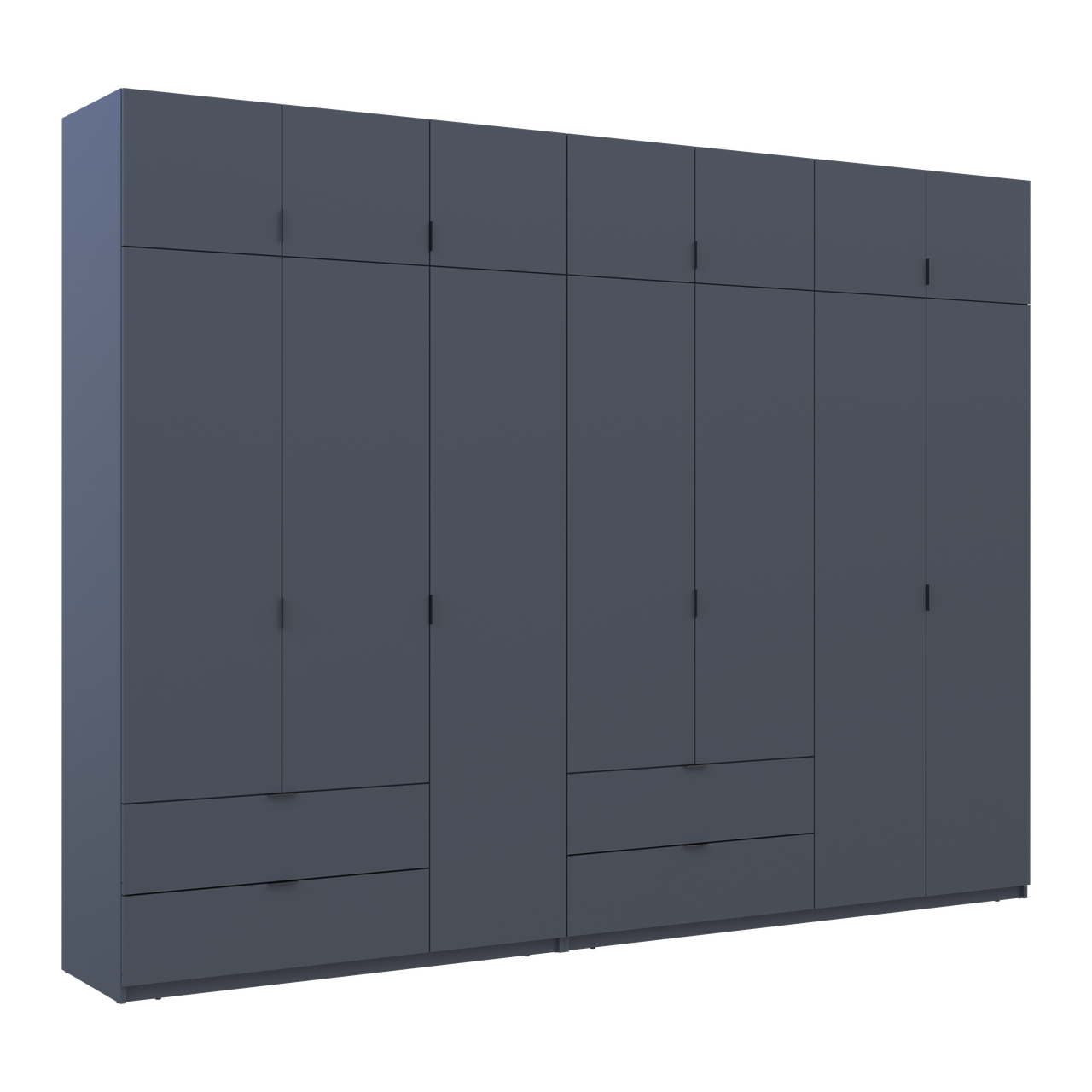Розпашна Шафа для одягу Doros Лукас Графіт 3+4 ДСП 315х50х240 (42005137) 6