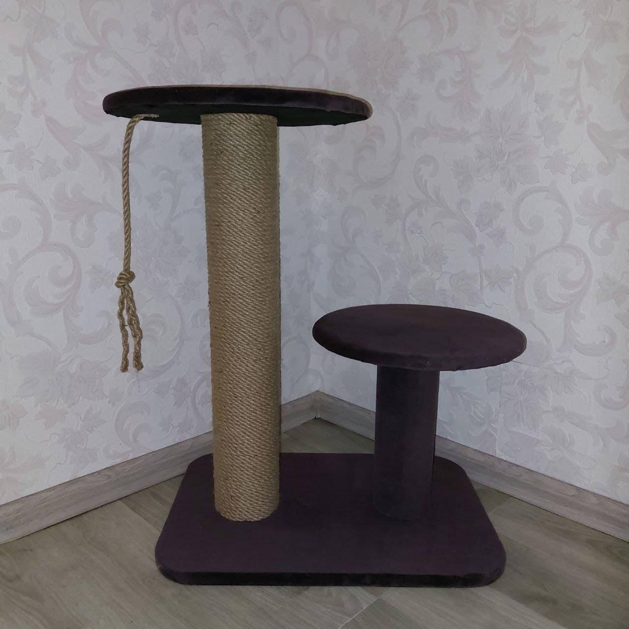 

Когтедралка дряпка столбик, с лежнками для кошки, котят