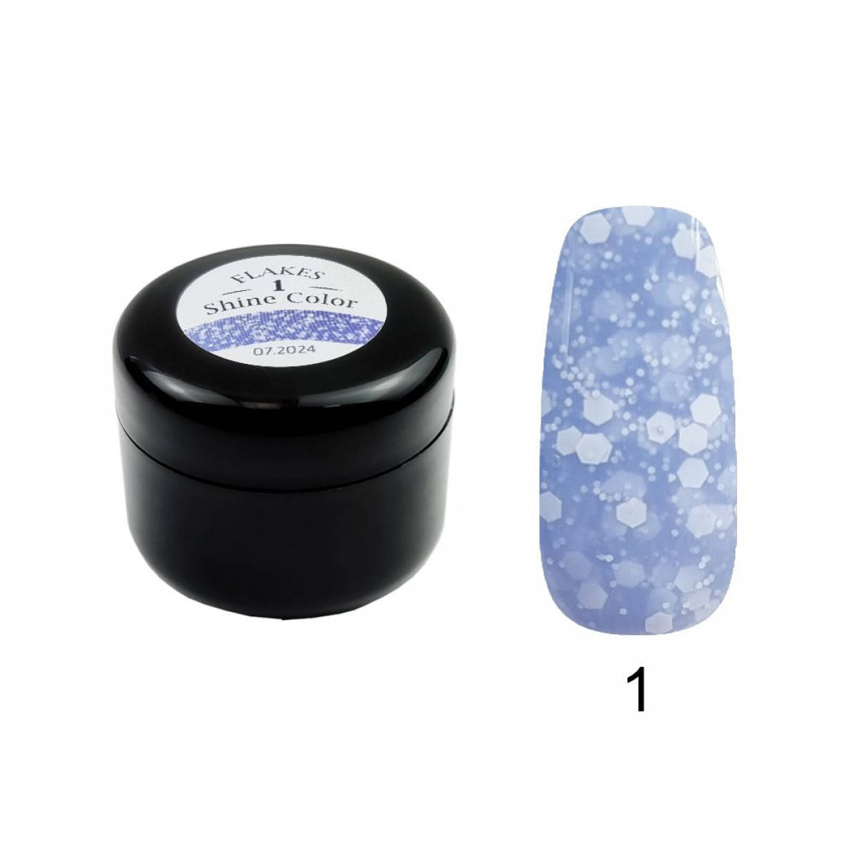 

Shine Color Flakes № 01 - гель для дизайна, 5 мл