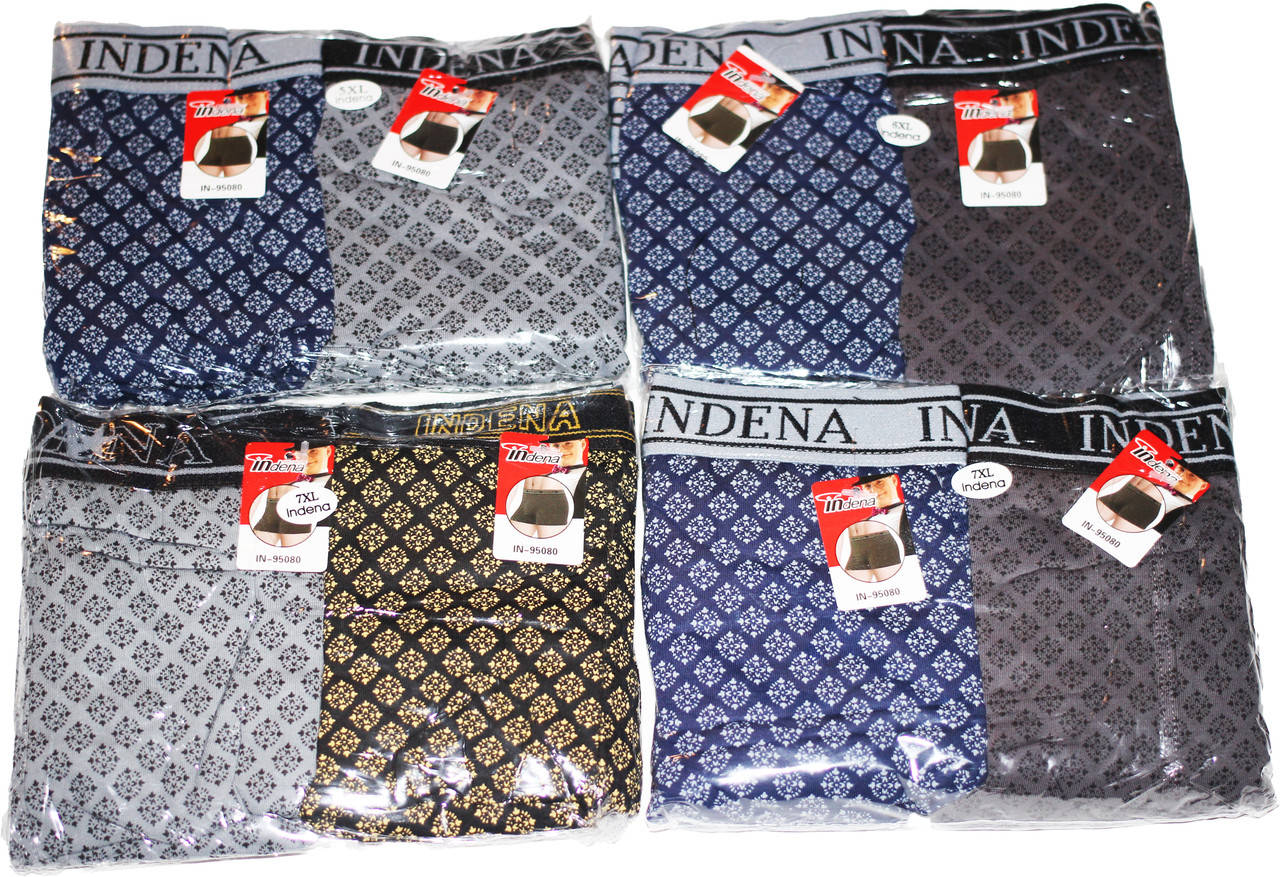 

Мужские стрейчевые трусы боксеры,Indena, 2 пары., 5XL, Разные цвета