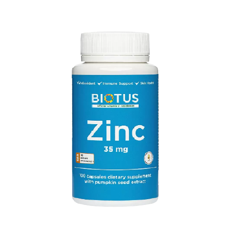 

Цинк, Zinc, Biotus, 35 мг, 100 капсул (BIO-530142)