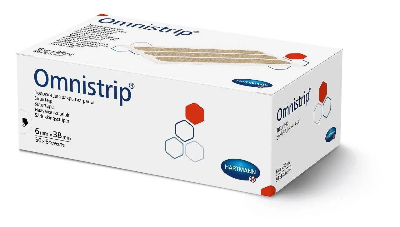 

Полоски для бесшовного закрытия ран Omnistrip 6мм x 38мм 6шт / Омнистрип