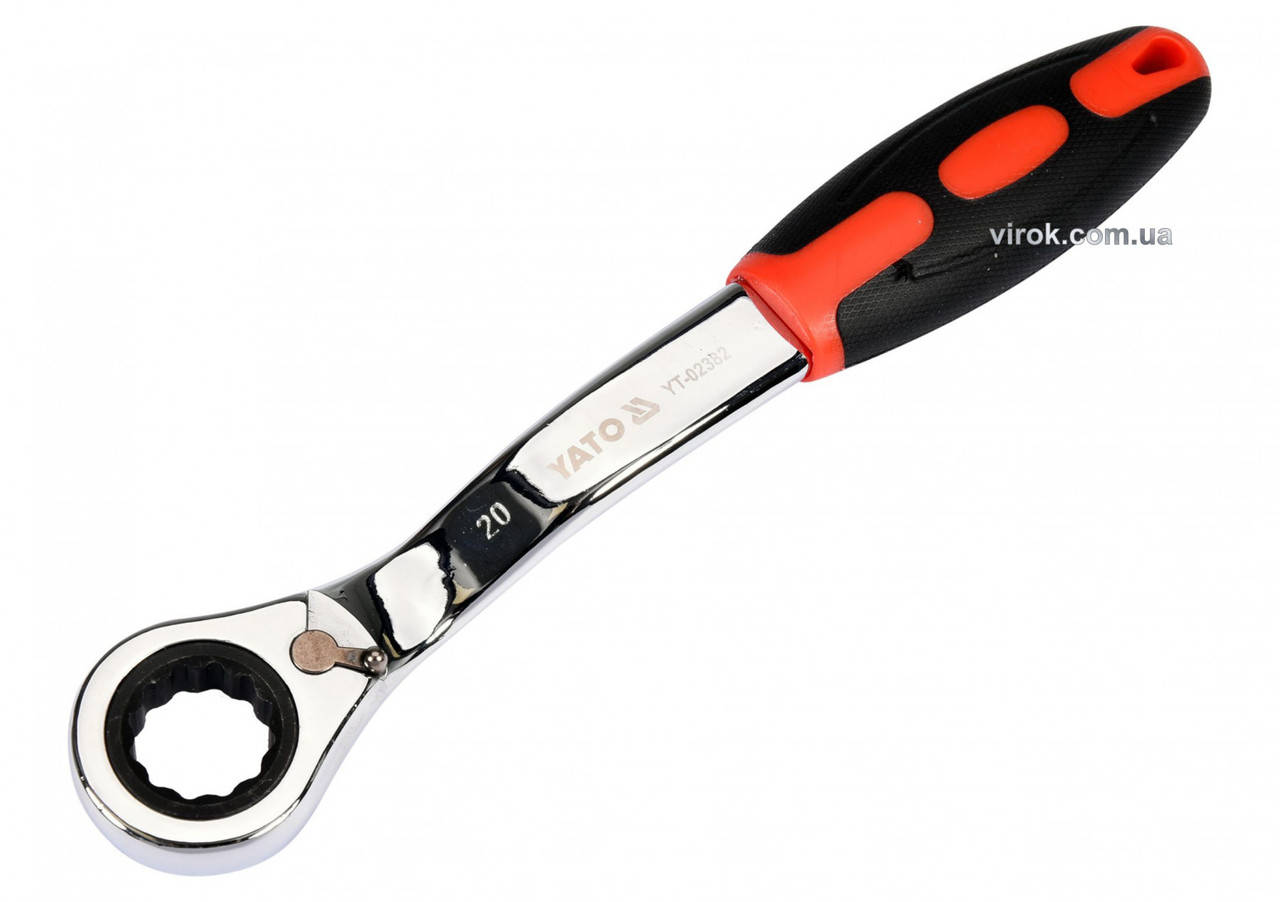 

Ключ накидний вигнутий з тріщаткою YATO М20 CrV
