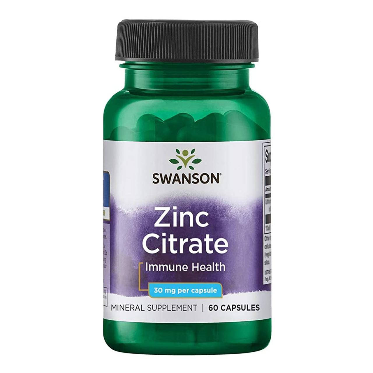 

Цинк цитрат 30 мг (Zinc Citrate) Swanson 60 капсул