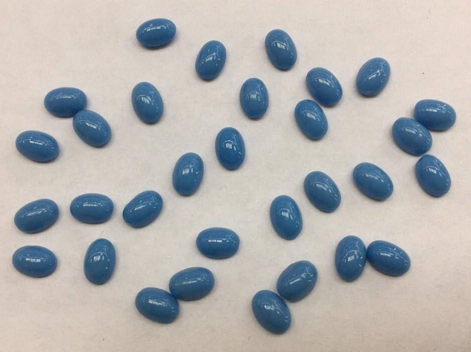 

Кабошоны Preciosa (Чехия) 6х4 мм Turquoise 63030, Белый