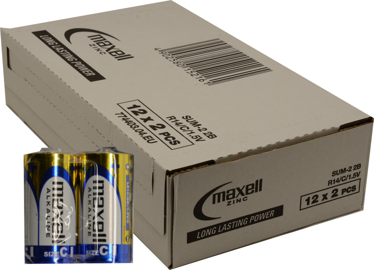 

Батарейка MAXELL R-14 размер C 2PK BLISTER, 24 шт