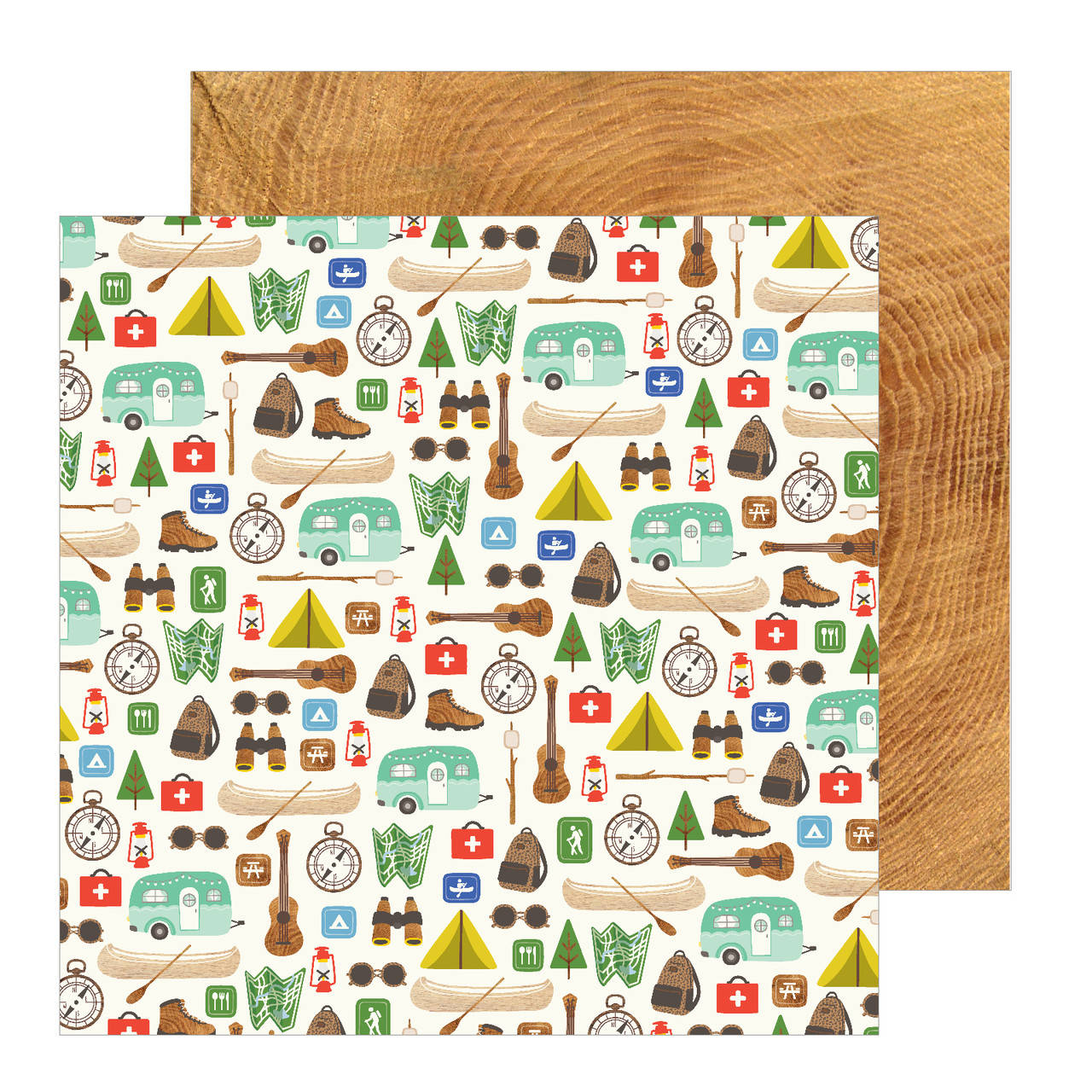 

Папір двосторонній - THE GREAT OUTDOORS - Chasing Adventures - Jen Hadfield - 30x30
