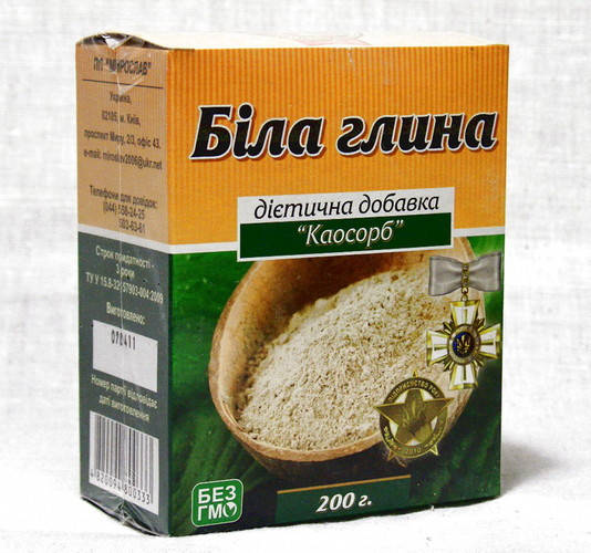 

Белая глина Каосорб 200г
