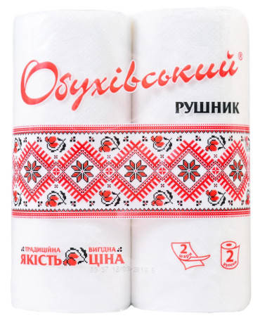 

Полотенце бумажное Обуховское рулон (уп. 2 шт), Белый