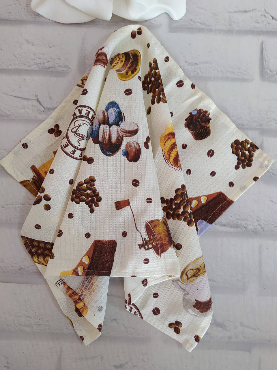 

Полотенце для кухни р. 55х35 см вафельное 100% хлопок В 6013, Разные цвета