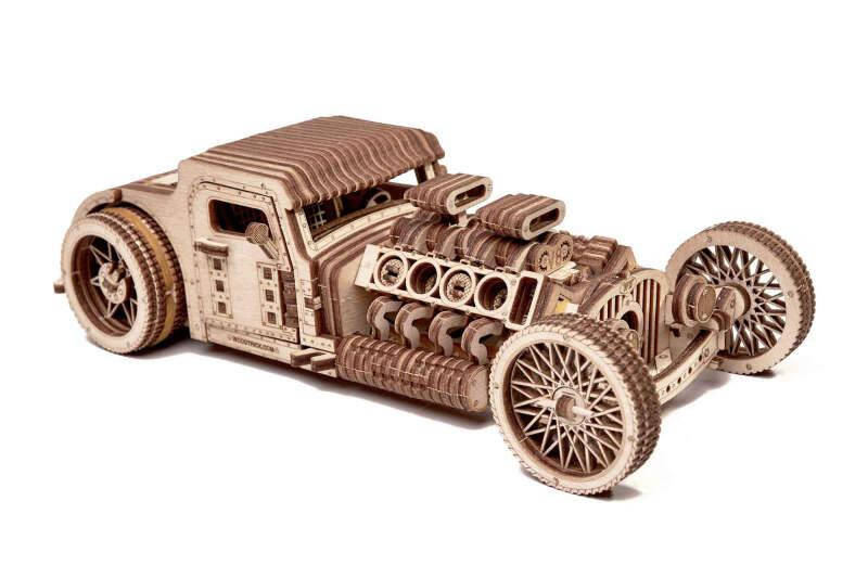 

«Хот Род» Wood Trick - Деревянный механический 3D пазл конструктор