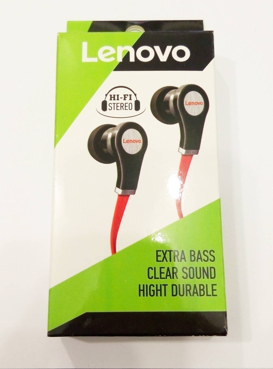 

Наушники вакуумные Lenovo hi-fi stereo черные, Черный