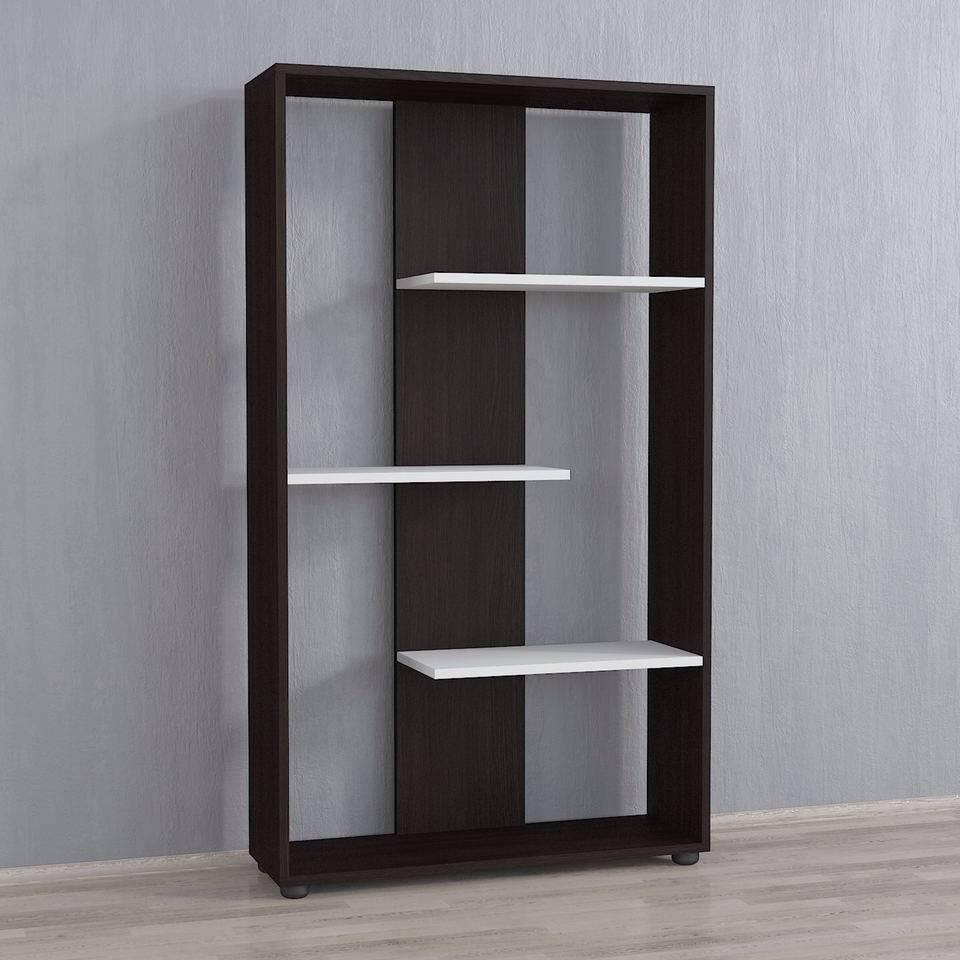 

Дизайнерский стеллаж для книг, напольная полка и игрушек, стеллаж для дома офиса магазина, этажерка Opendoors Венге Темный/Белый