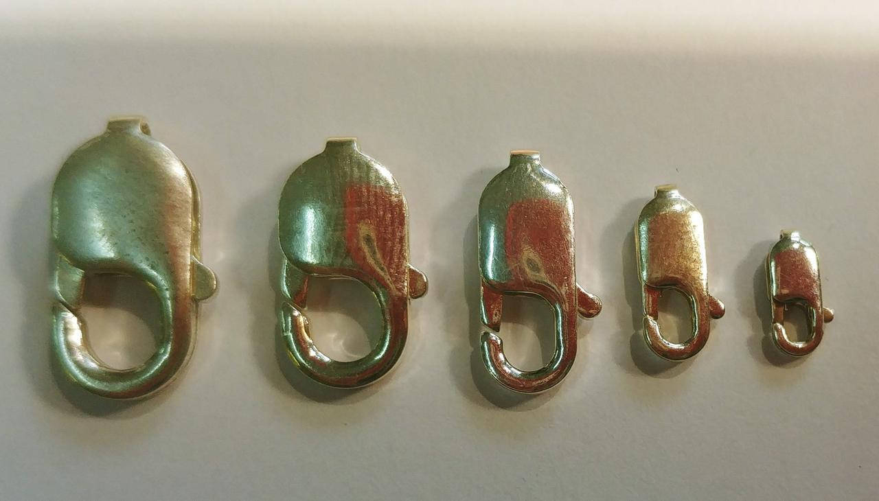 

Замок срібний "карабін" 11,8х4,3 (0,5 г)