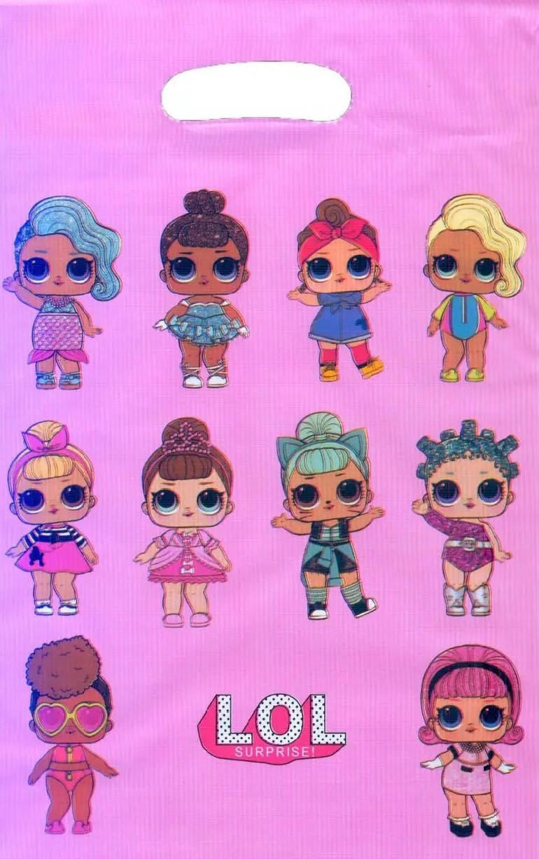 

Пакеты подарочные детские "ЛОЛ" 25х16см, 10шт, Разные цвета