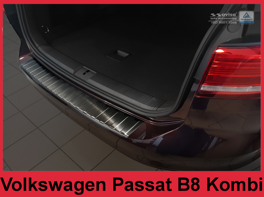 

Накладка на задний бампер с загибом Volkswagen Passat B8 универсал