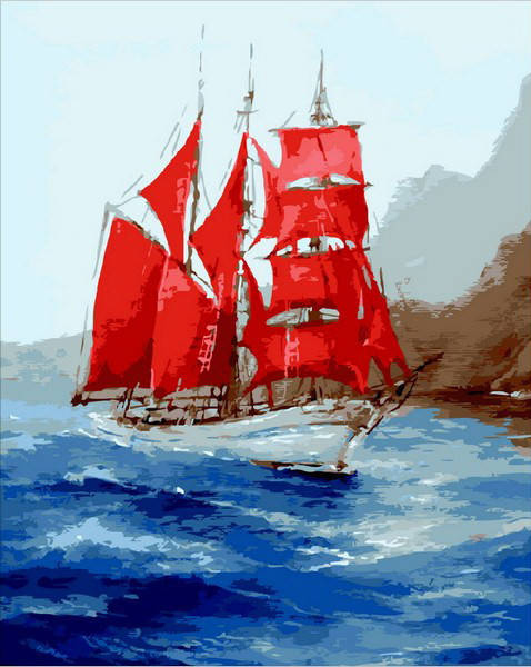 

Картина по номерам Mariposa Под алыми парусами Худ Мысова Ирина (MR-Q1745) 40 х 50 см