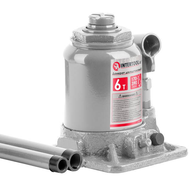 

Домкрат "столбик" двухштоковый 6 т INTERTOOL GT0033