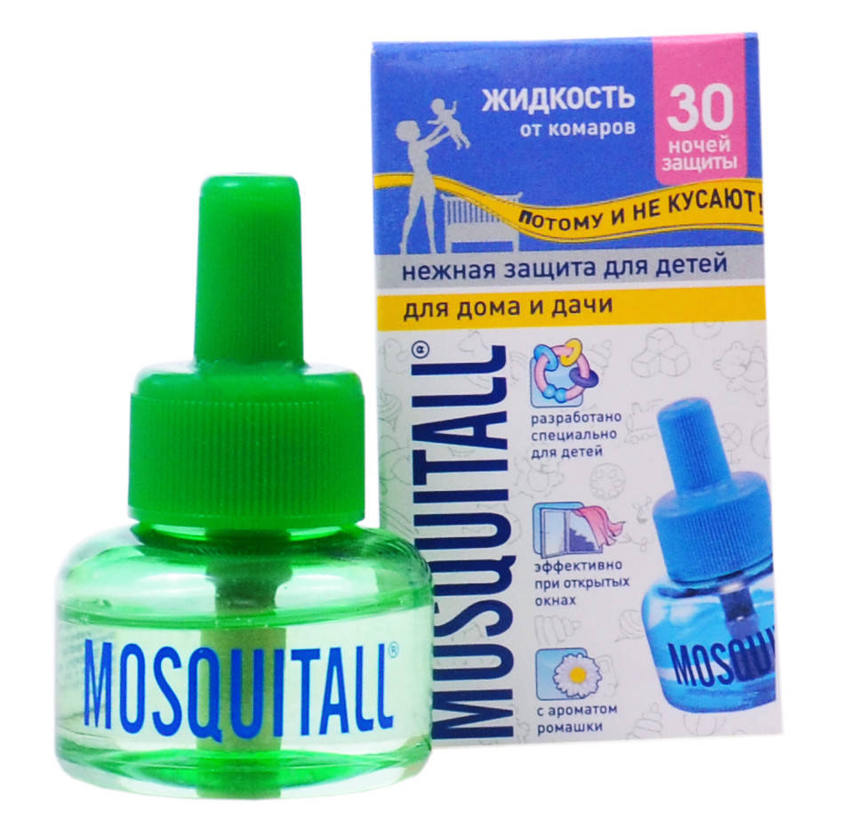 

Жидкость от комаров "Mosquitall" Нежная защита 30 ночей