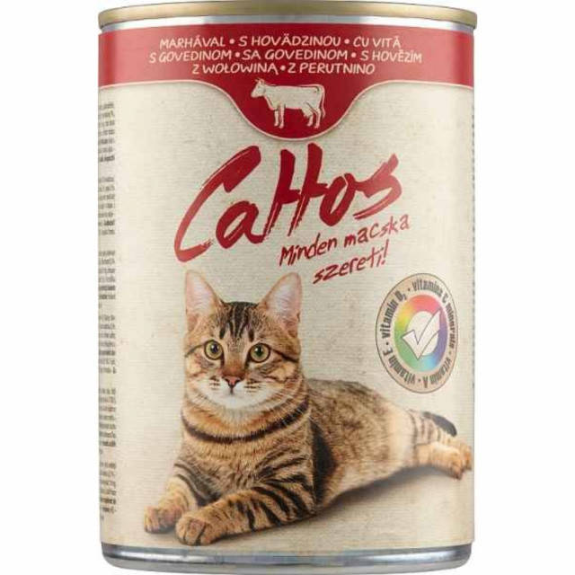 

Влажный корм для взрослых котов Fincsi CATTOS с говядиной - 415 г