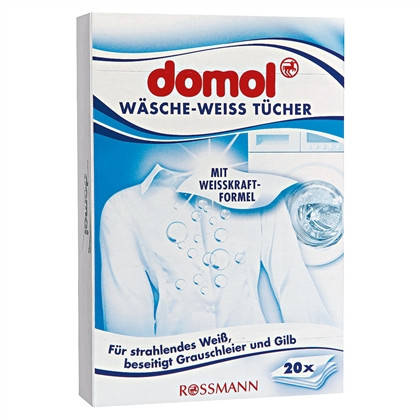 

Domol Wäsche-Weiss-Tücher - Отбеливающие салфетки для стирки белого, 20 шт
