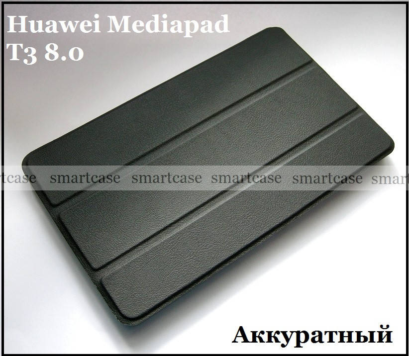 

Классический чехол книжка Huawei Mediapad T3 8 KOB-L09, чехол черный эко кожа PU