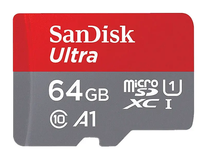 

Карта памяти Sandisk Ultra 64GB microSD с картридером Class 10 + SD-adapter микро сд 64 гб High Speed