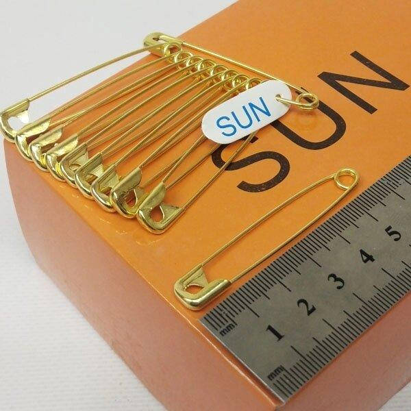 

Булавки английские 4 золото 10шт Sun