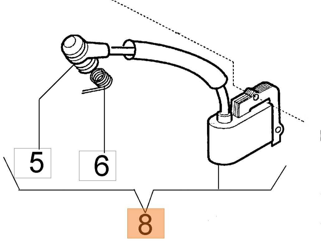 

Катушка зажигания для бензопилы Oleo-Mac 947, 952 (2501001R)