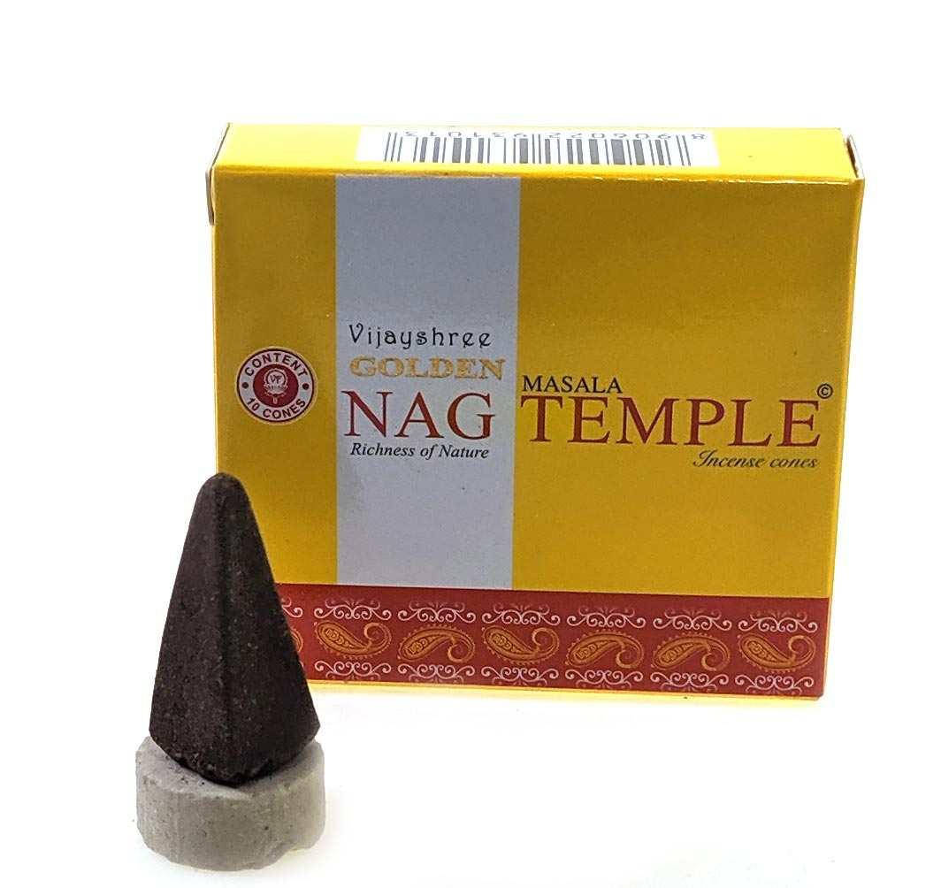 

Ароматические благовония конусы Golden nag Temple VijayShree