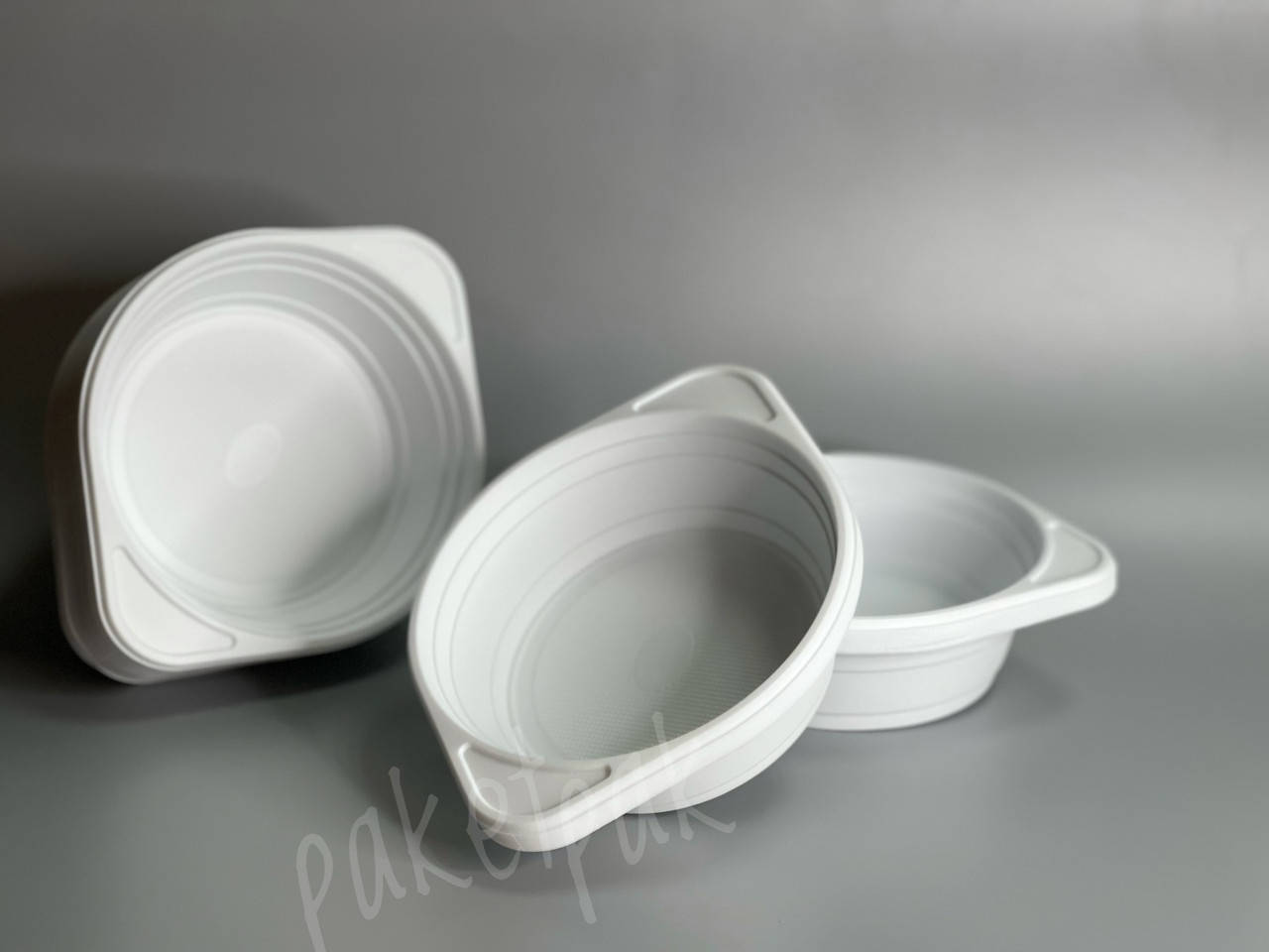 

Тарелка одноразовая глубокая суповая (уп-100 шт) пластиковая белая, Белый