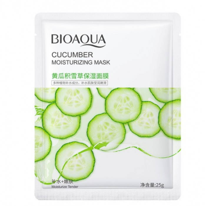 

Тканевая маска для лица Bioaqua Cucumber Moisturizing Mask с екстрактом огурца, 1шт