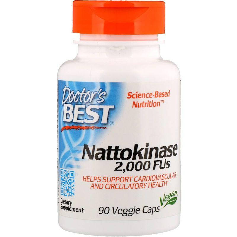 

Docto's Best, наттокиназа, 90 капсул, от тромбов, натокиназа