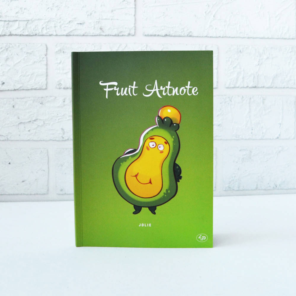 

Блокнот А5 с цветными листами Profi Fruit avocado 128 страниц арт. 902811