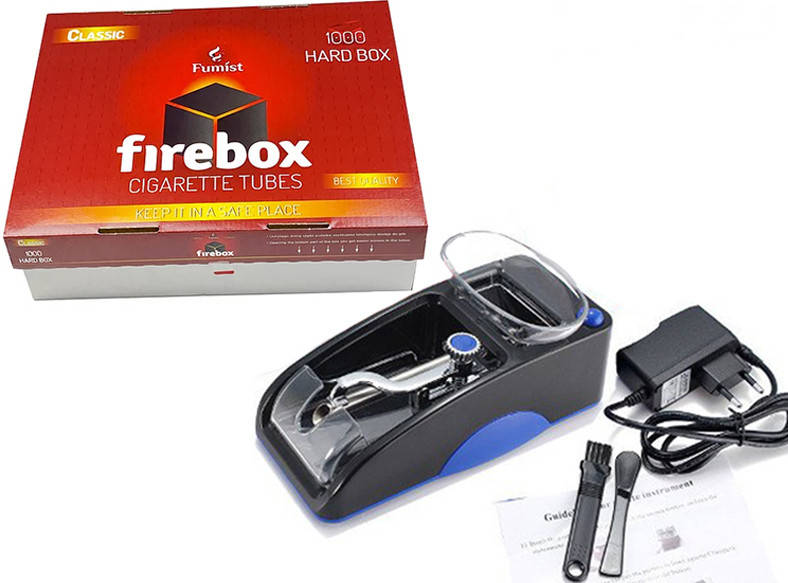 

Сигаретный комплект: Электрическая машинка для сигарет Gerui 5 + Гильзы Firebox 1000шт