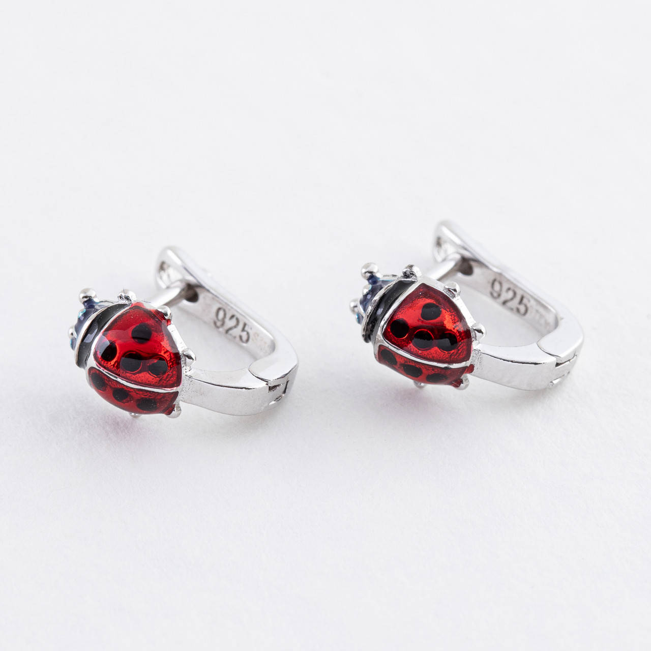 

Серьги детские серебряные "Божья коровка"