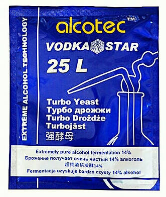 

Сухие турбо дрожжи Alcotec Vodka Star
