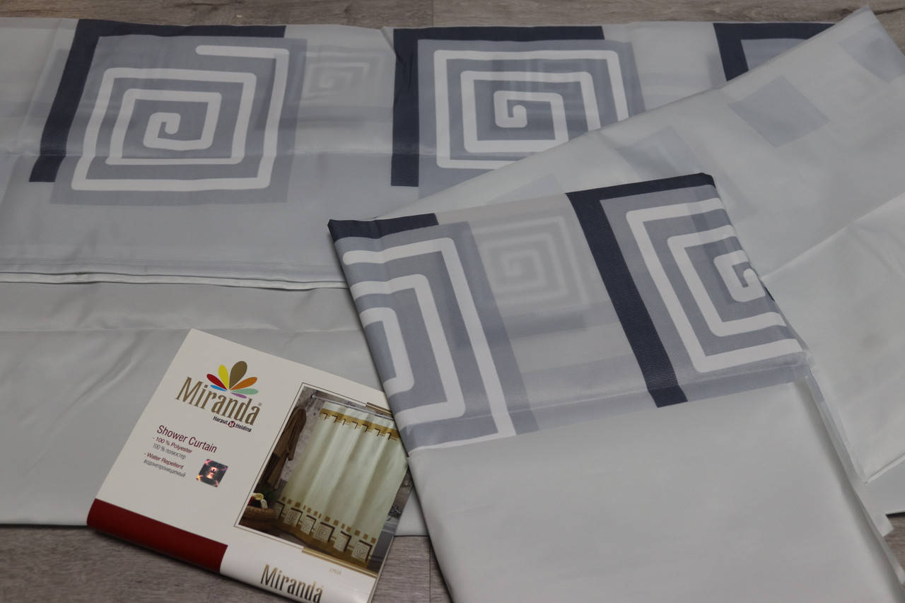 

Штора в ванную Miranda LYKIA, Серый