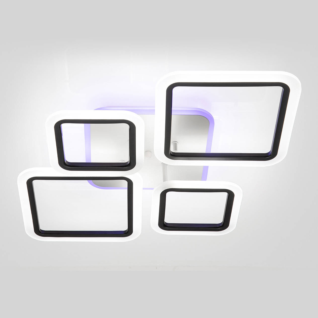 

Люстра светодиодная 96 ват Люстра с пультом 1127/2+2 LED dimmer, Черный