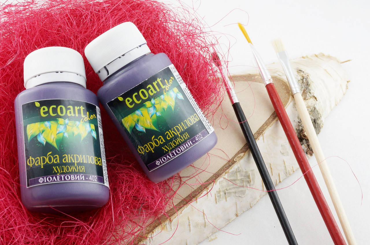 

Акриловая художественная Фиолетовая краска для рисования и творчества ЭкоАрт 50 мл Фиолетовый